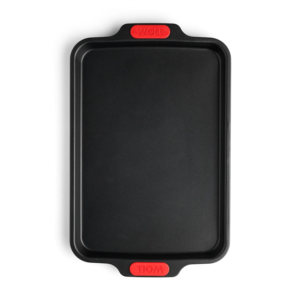 Overhead view of Woll Let's Bake! baking sheet showing even non-stick baking surface