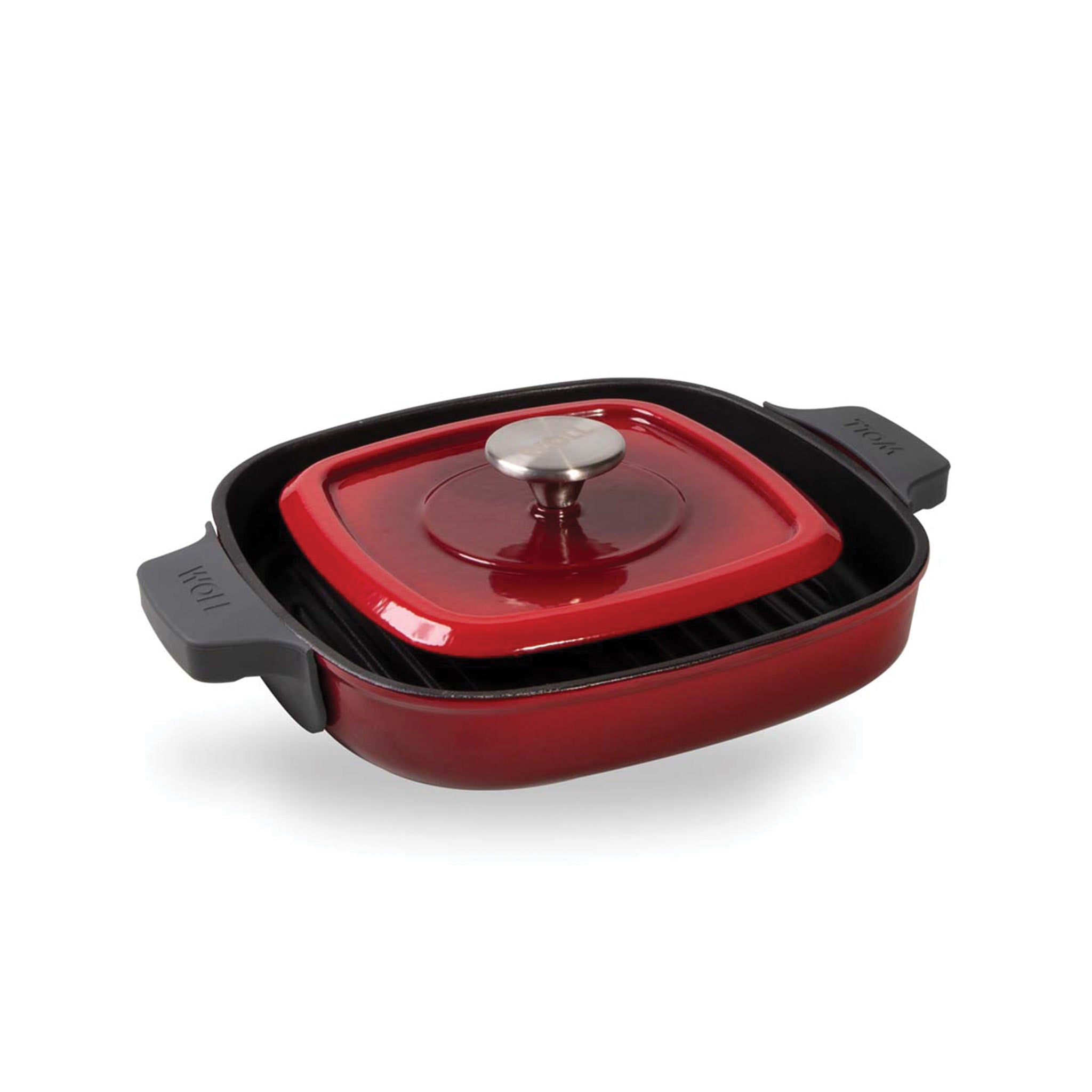 WOLL Cast Iron Square Grill Pan & Steak Press Woll Cookware New Zealand