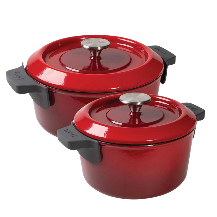 Woll Cast Iron Pot Set 20cm and 24cm Pots Woll Cookware New Zealand